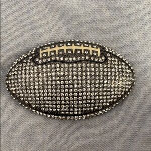 Rhinestone Football Belt Buckle